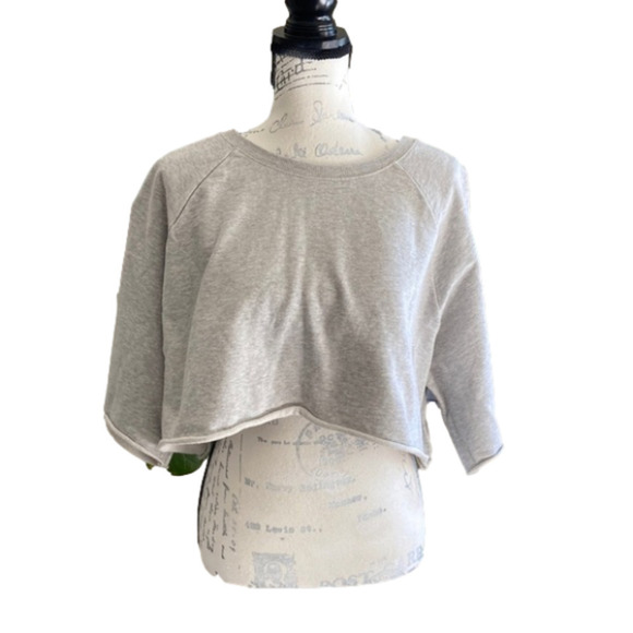 NORDSTROM BP Cropped Sweatshirt Size 1X Organic Cotton - Picture 1 of 6
